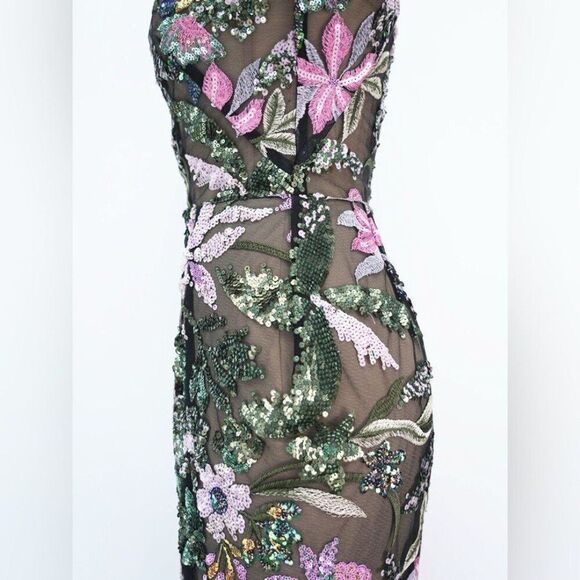 NWOT Bronx And Banco Zinna Side-Slit Floral Sequin Gown, XS,S &M available - Picture 11 of 14
